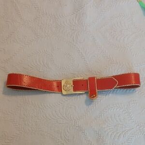 Vintage Red Belt Star Detail Size M Womens